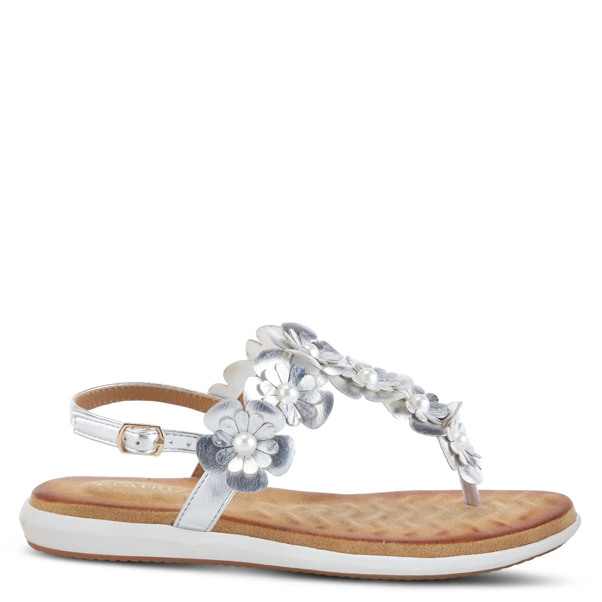 Spring Step Shoes  Patrizia Momento Women’s Vegan Thong Sandals With Flowers