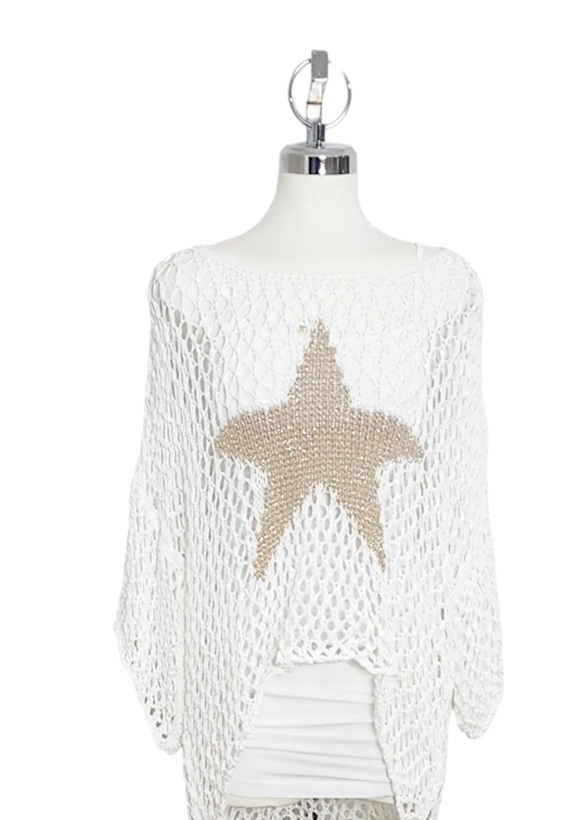 Star Crochet Hi Low Top