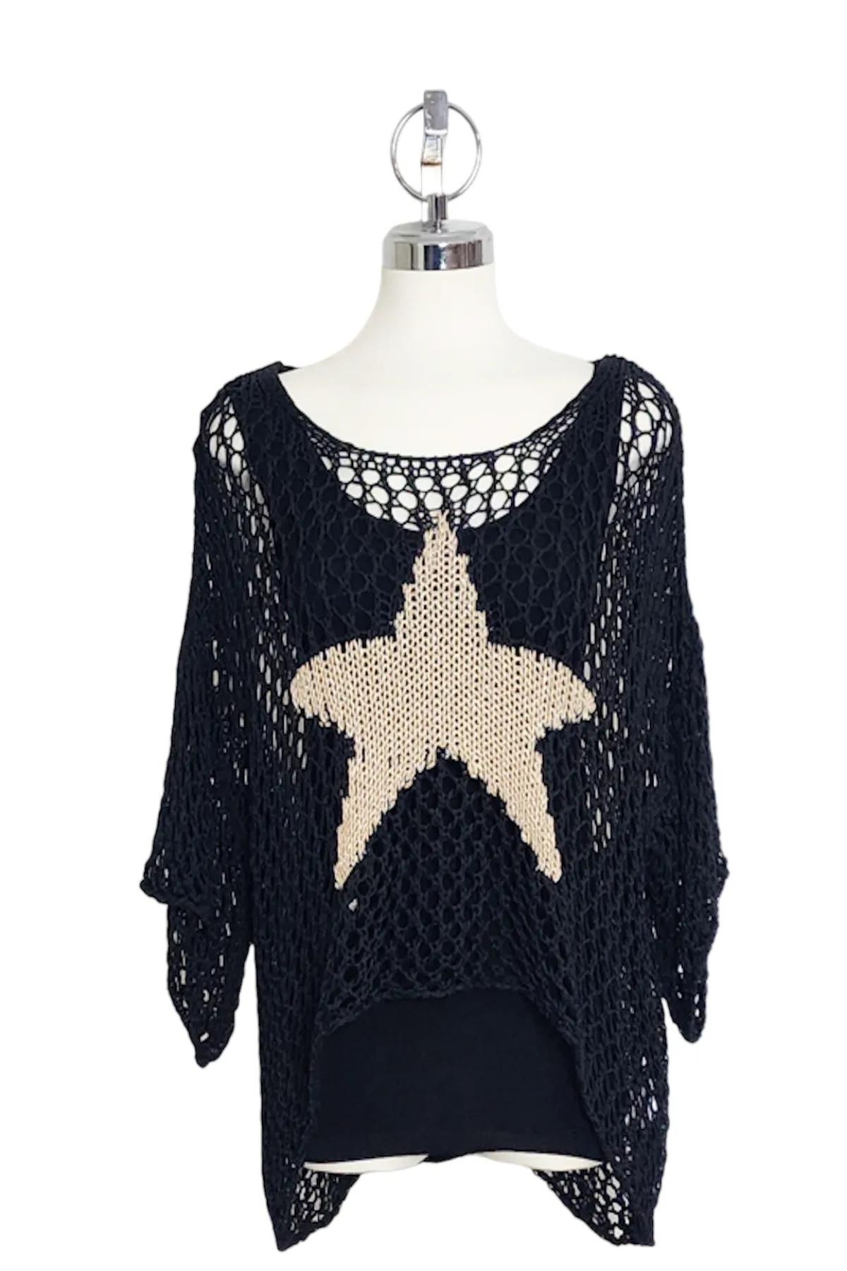 Star Crochet Hi Low Top