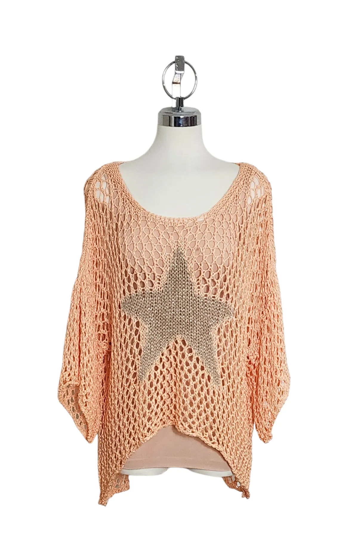 Star Crochet Hi Low Top