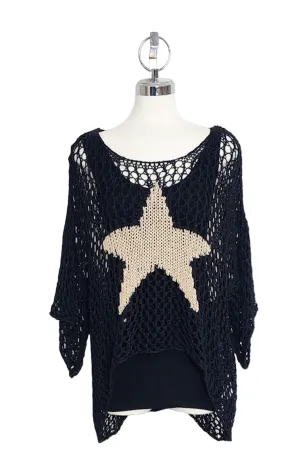 Star Crochet Hi Low Top