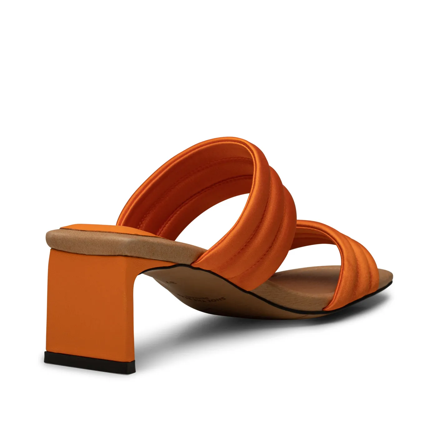 Sylvi heel textile - ORANGE SATIN