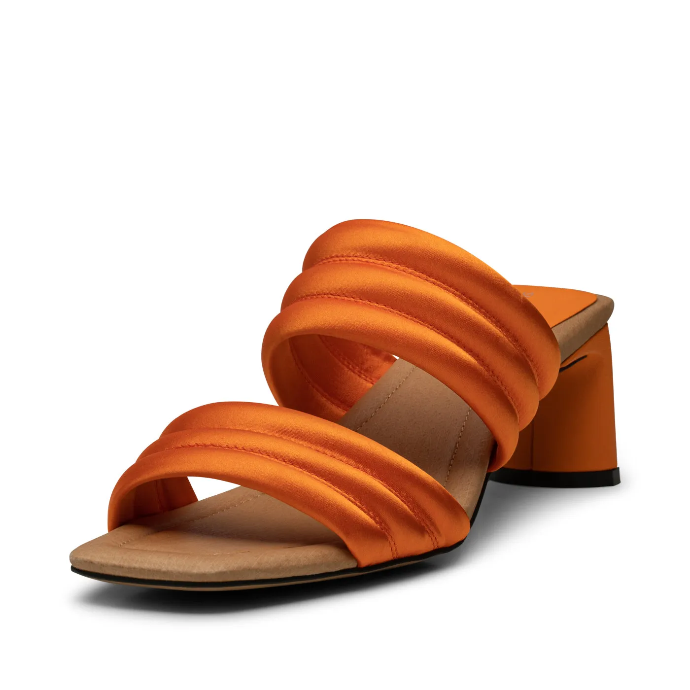 Sylvi heel textile - ORANGE SATIN