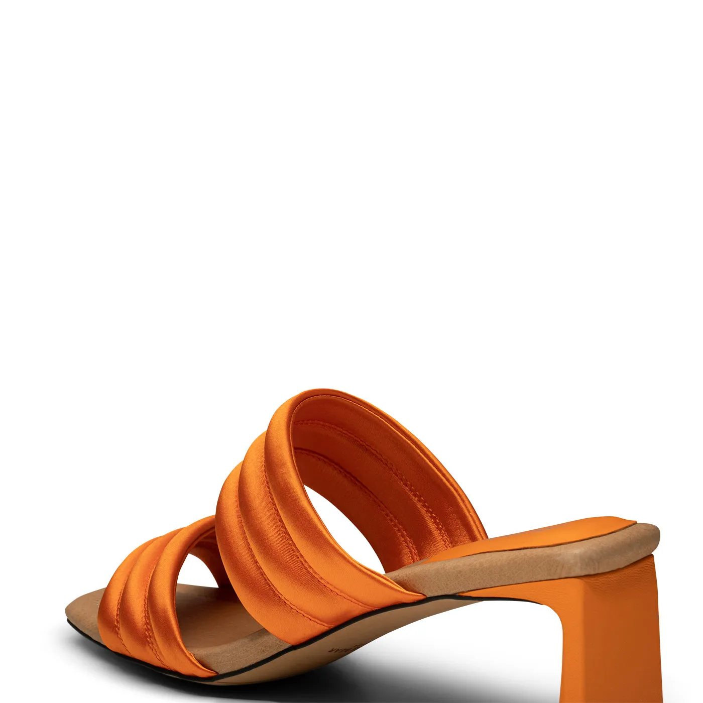 Sylvi heel textile - ORANGE SATIN