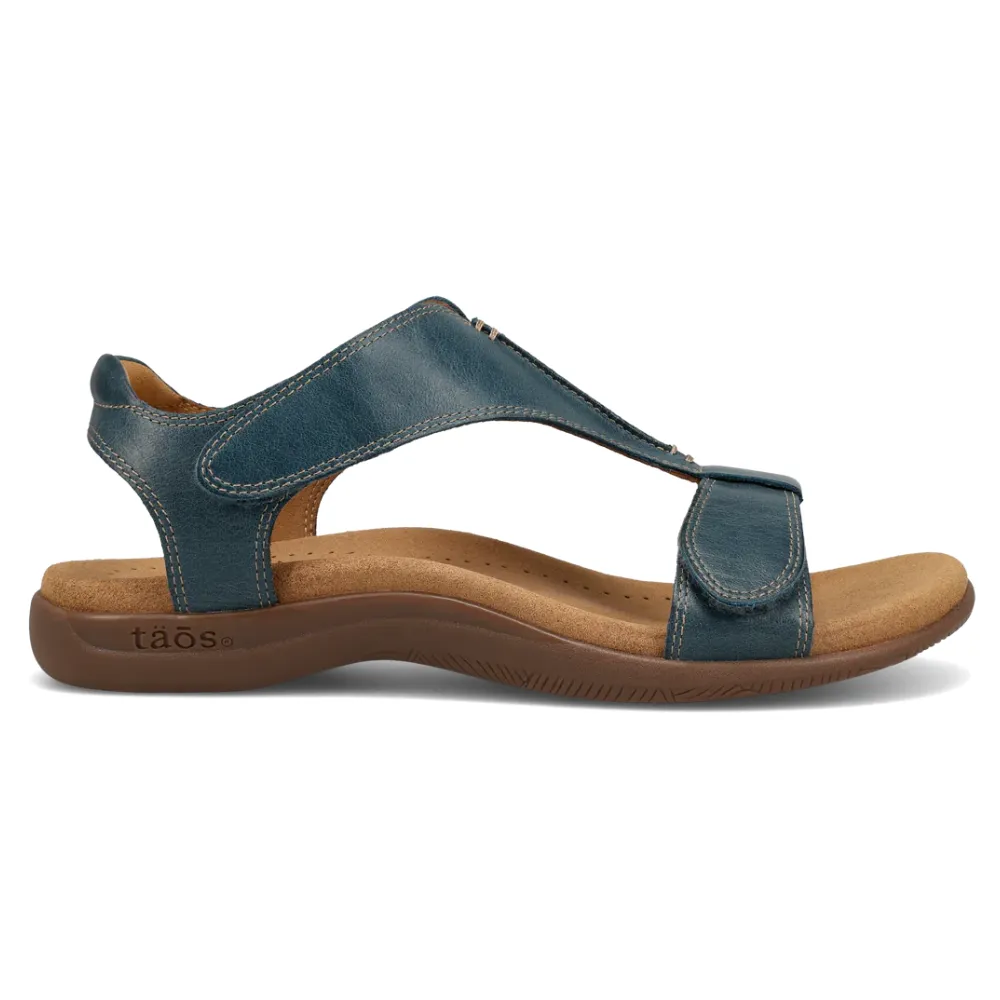 Taos The Show Petrol Blue Leather Sandal (Women's)