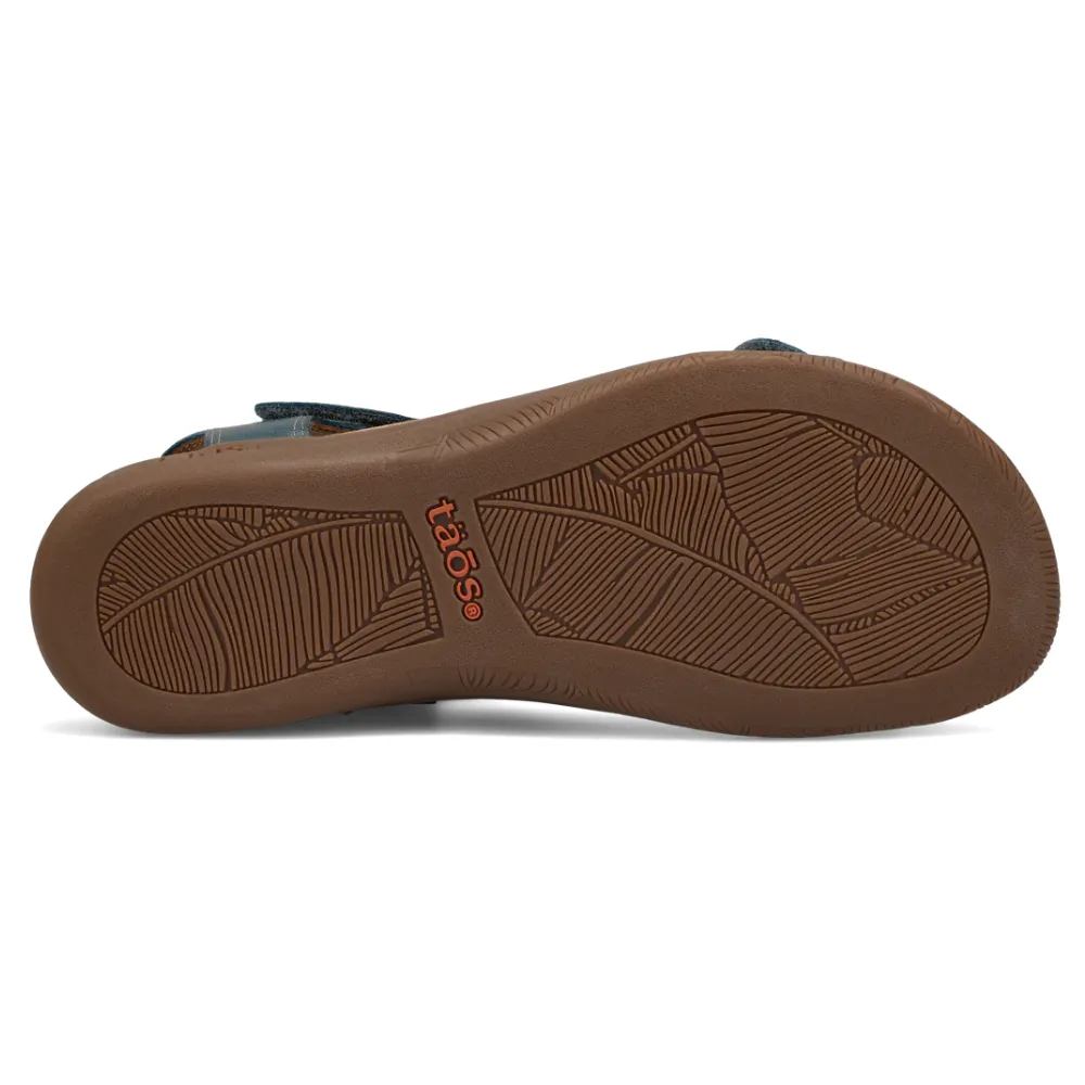 Taos The Show Petrol Blue Leather Sandal (Women's)