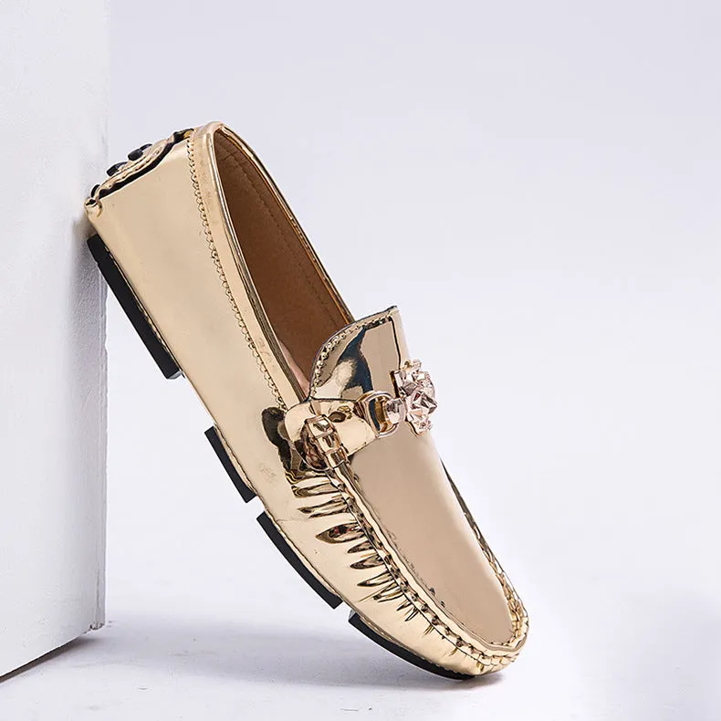 The new loafers loafers fashion mens low help European and American foreign trade Men oversized mens bean shoes foreign trade leisure