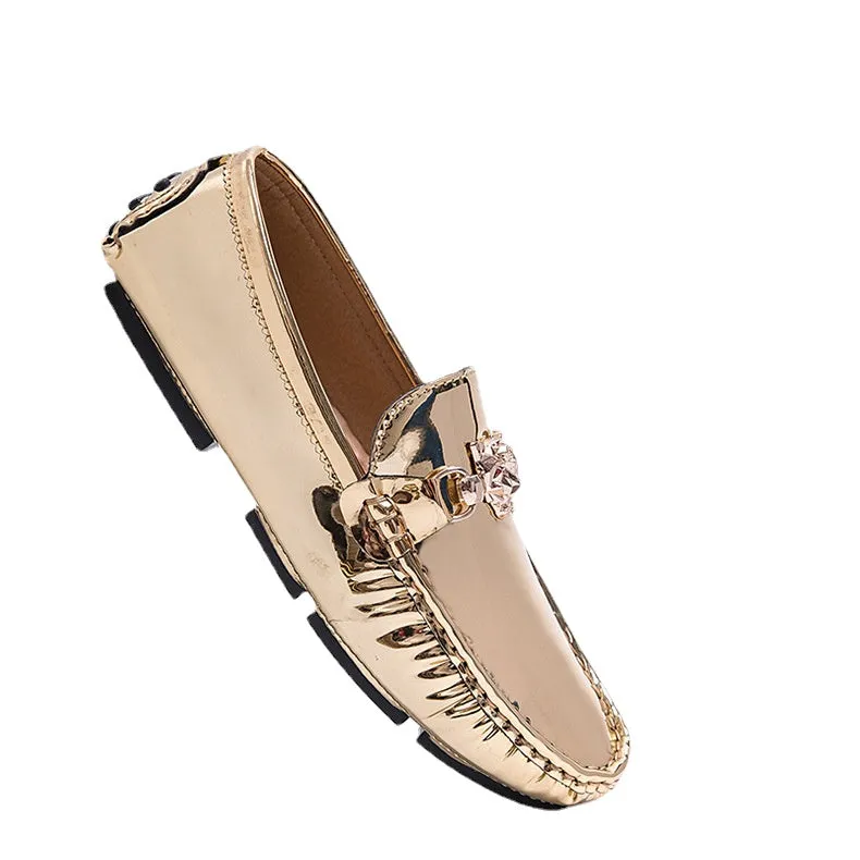 The new loafers loafers fashion mens low help European and American foreign trade Men oversized mens bean shoes foreign trade leisure