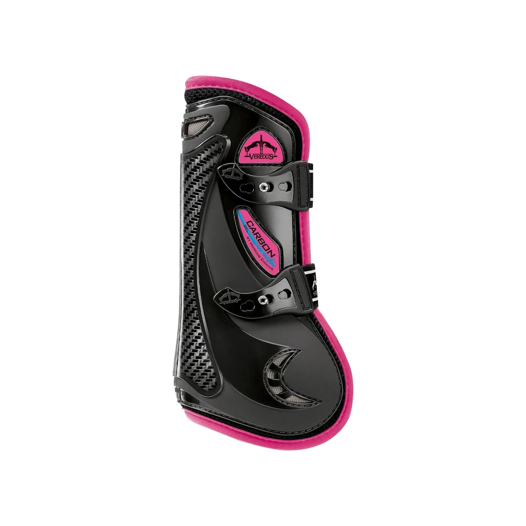 Veredus Carbon Gel Vento Tendon Boots - Horse - Black/Light Pink