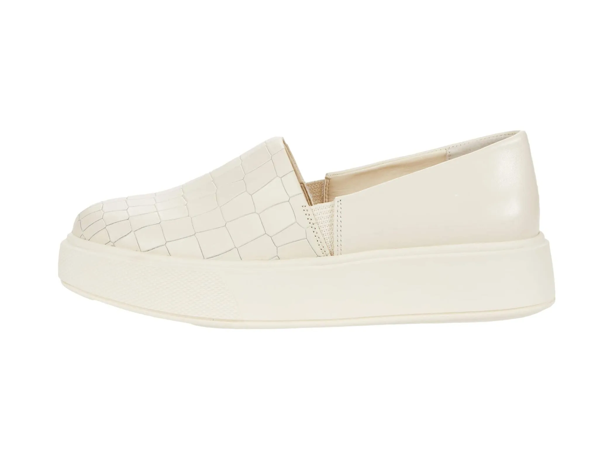 Vince Camuto Abbinna Antique White Platform Wedge Slip on Loafer Sneakers