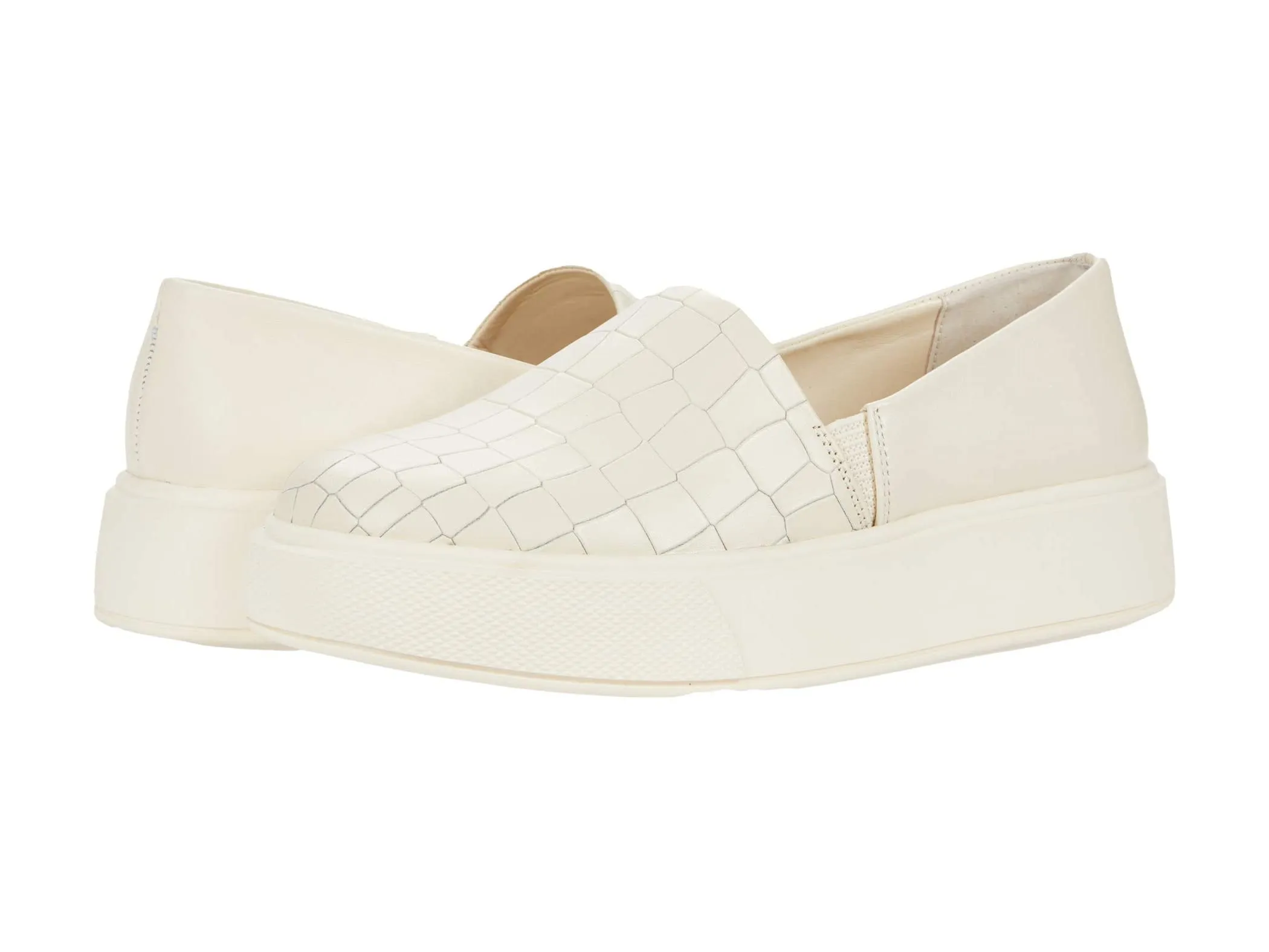 Vince Camuto Abbinna Antique White Platform Wedge Slip on Loafer Sneakers