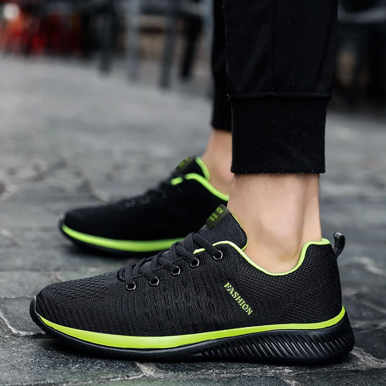Womens Lace Up Running Shoes Non Slip Walking Shoes Mens Dress Shoes Breathable Ladies Shoes Casual Black Platform Sneaker Platform Tennis Shoe Cross Trainer Shoe