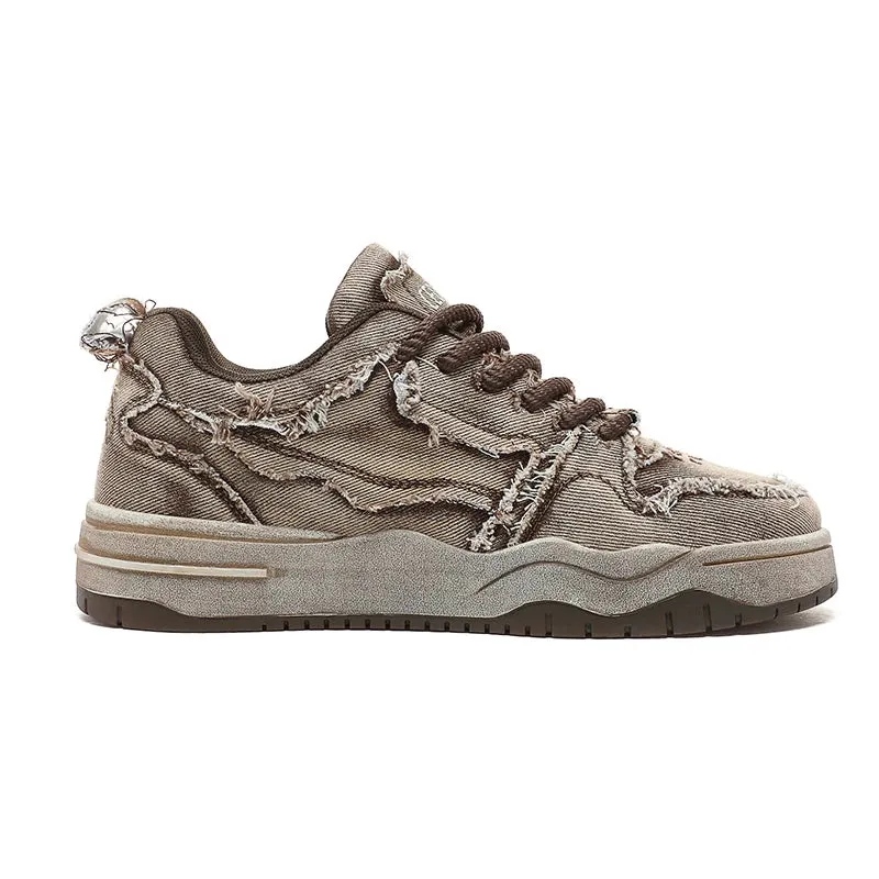 Worn Vintage Denim Sneakers