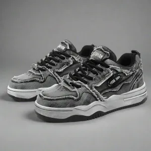 Worn Vintage Denim Sneakers